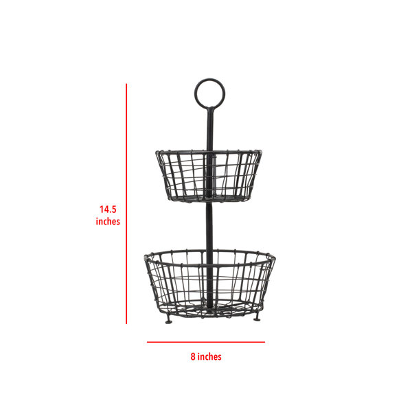 Gracie Oaks Metal/Wire Basket & Reviews Wayfair